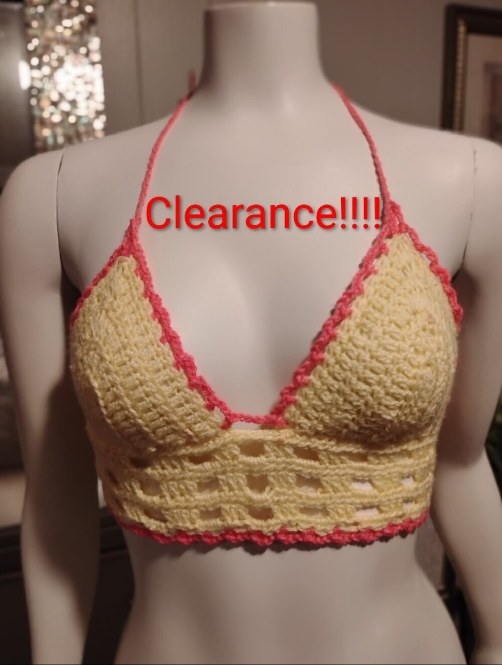 Handmade crochet festival top